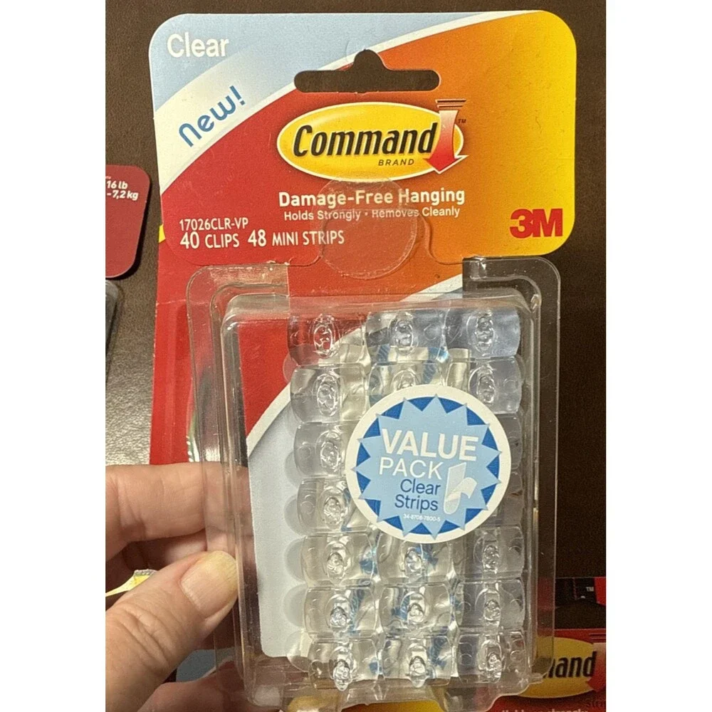 3M Command Hanging Hooks & Strips Assorted Variety 9 Packs Total